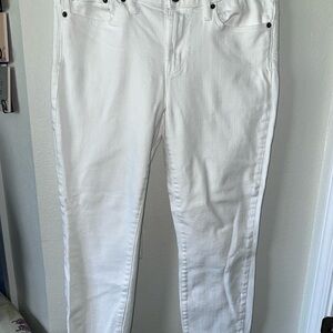J. Crew White Cropped Ankle Jeans